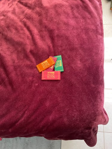Customer photo review of Free Bleed® Blanket - Crimson