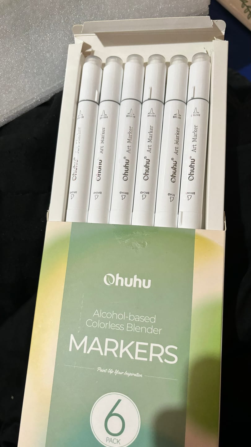 Customer photo review of Ohuhu Honolulu Colorless Blender Marker - Pack of 6 (Europe Only)