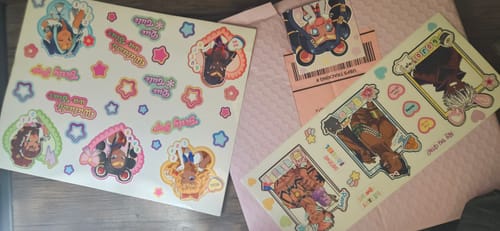 Customer photo review of [Pre-Order] Husbando sticker sheet