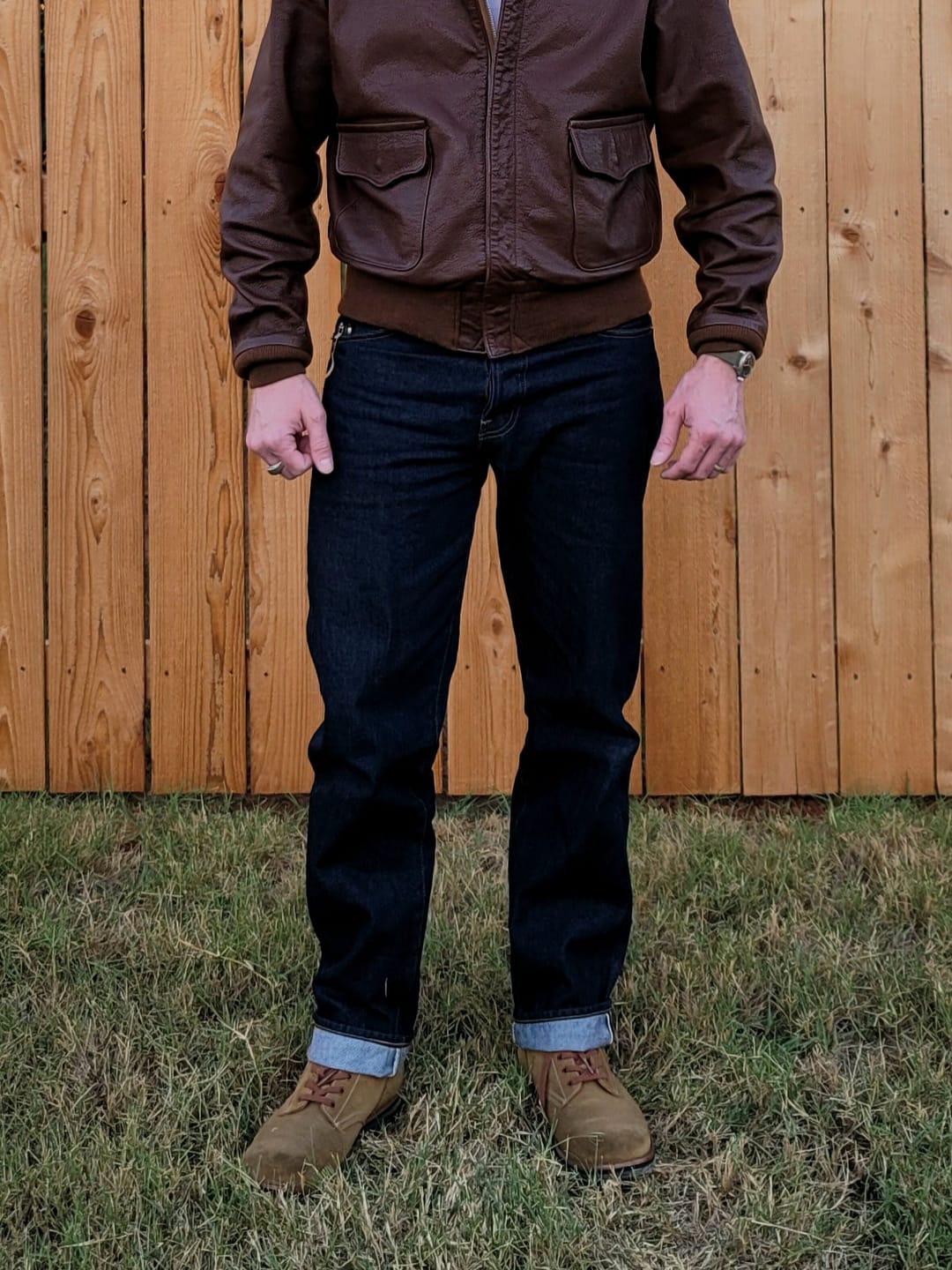 Customer photo review of Lot 602 1969 Model Selvedge Denim Jeans