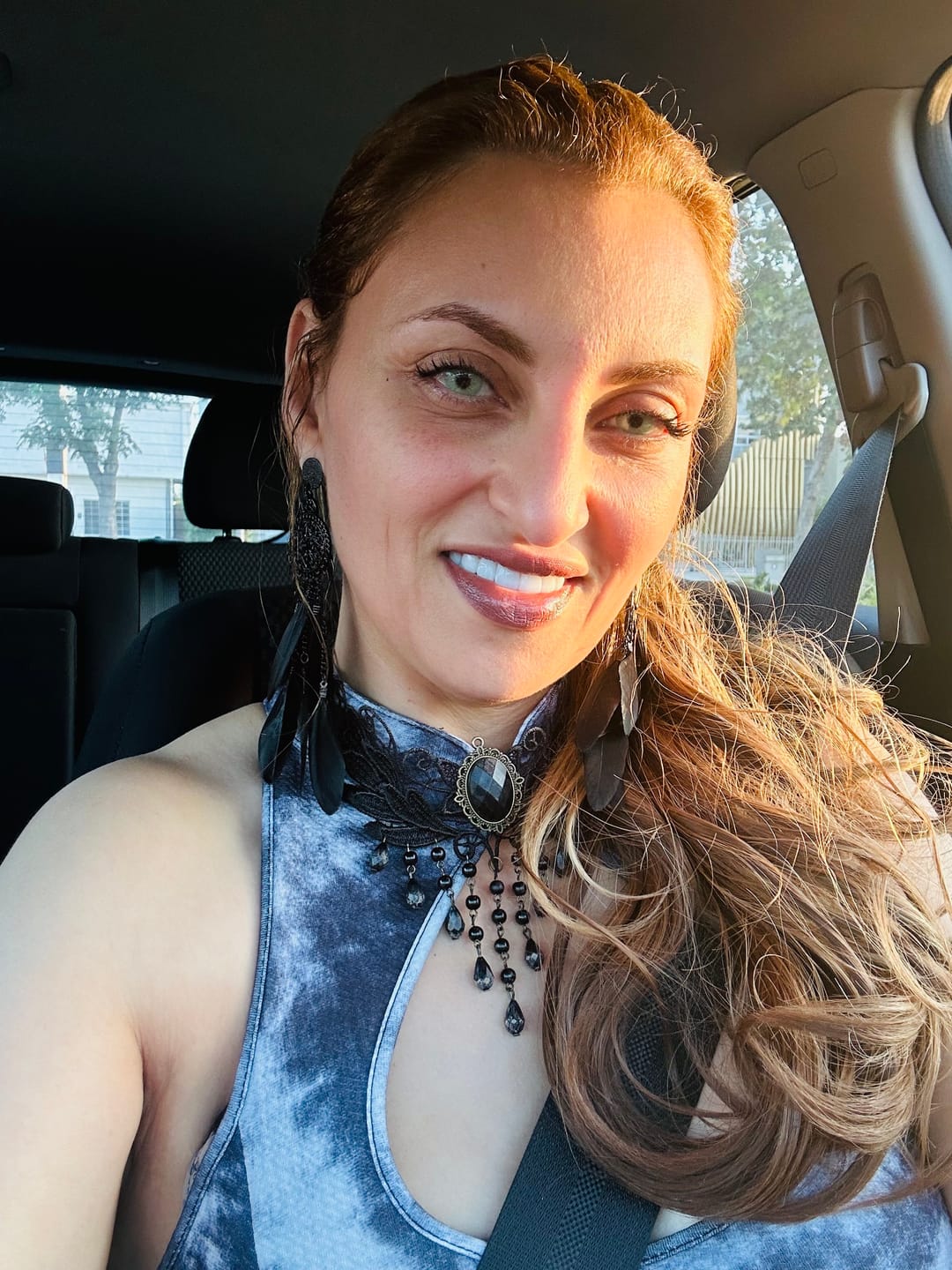 Customer photo review of Perla Light Green Prescription Colored Contact Lenses
