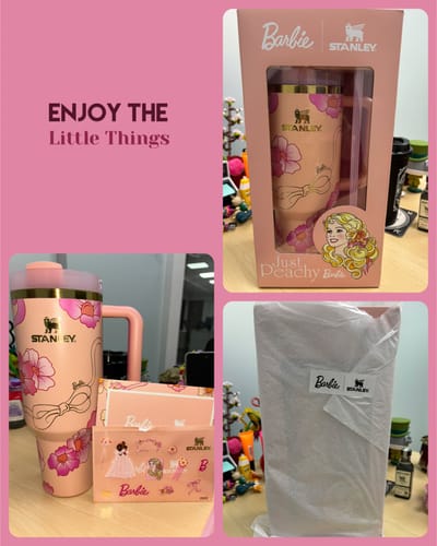 Customer photo review of Stanley Quencher Barbie™ 80'S Peaches 'N Cream  | 1L