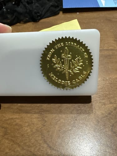 Customer photo review of Custom Book Embosser