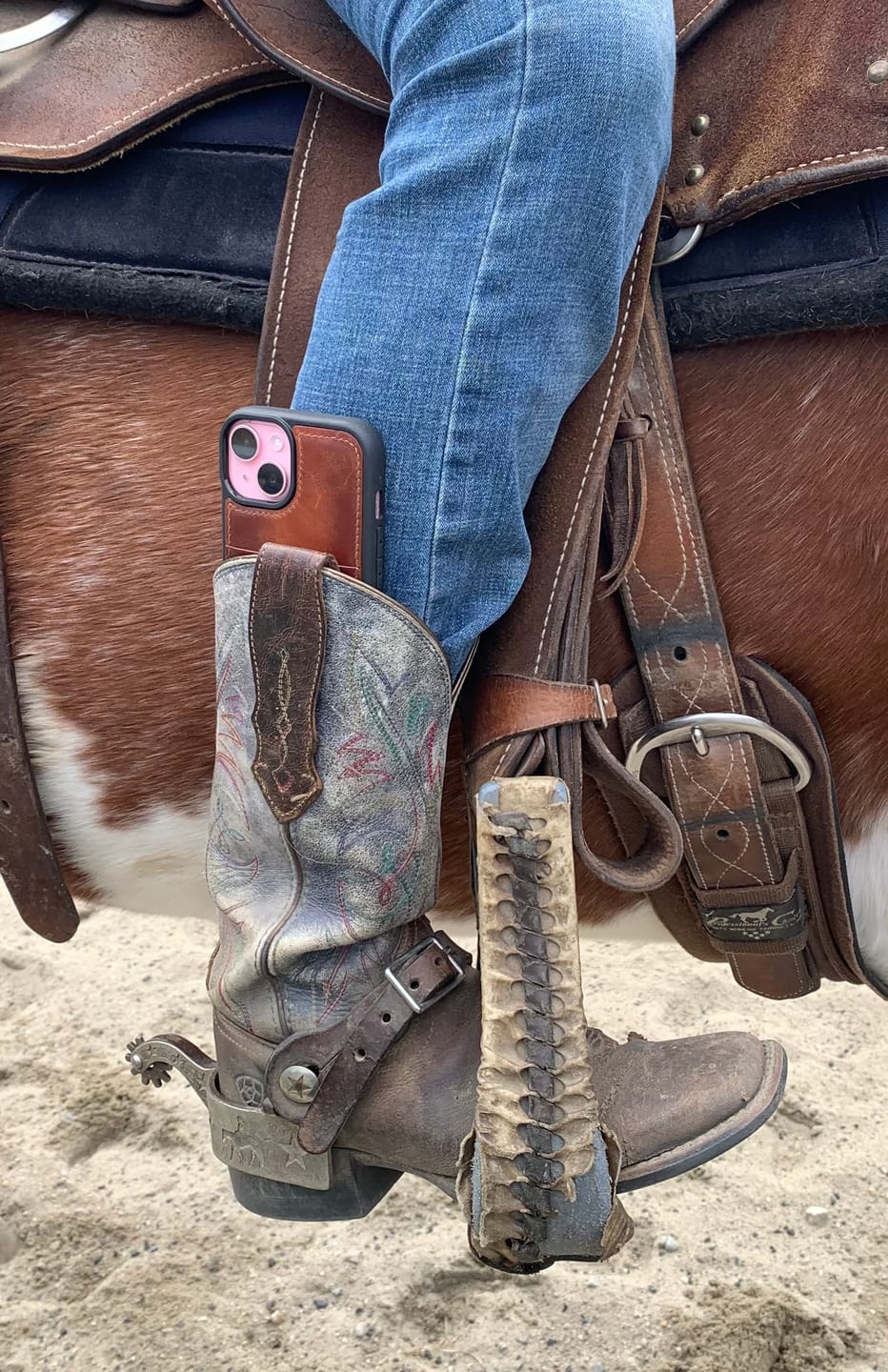 Customer photo review of Capri Snap On Leather Wallet Case for iPhone 15