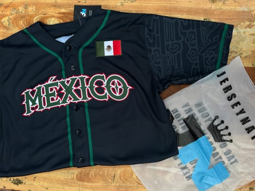 Customer photo review of Mexico Custom Baseball Jersey