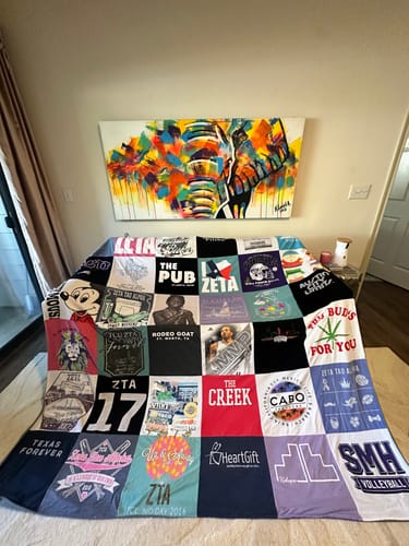 T-shirt quilt featuring sma volleyball by Ashley from TX