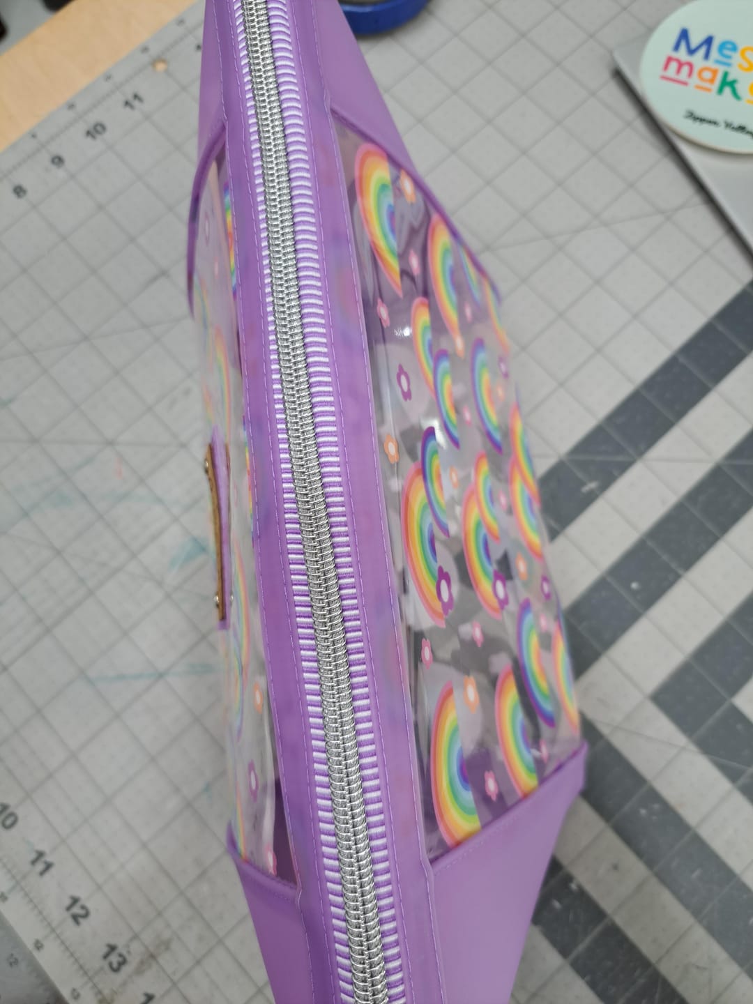 Customer photo review of Purple Stripes - #5 Silver Nylon Coil Zipper Tape