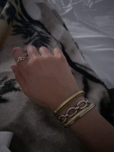 Customer photo review of Two Toned Everyday Bangle