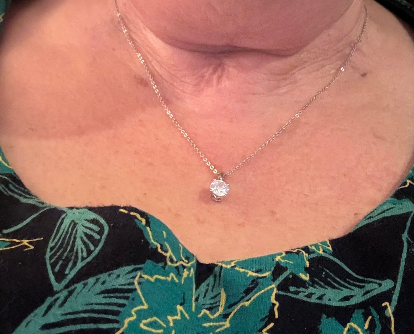 Customer photo review of Lab Grown Diamond Pendant in 9K Gold