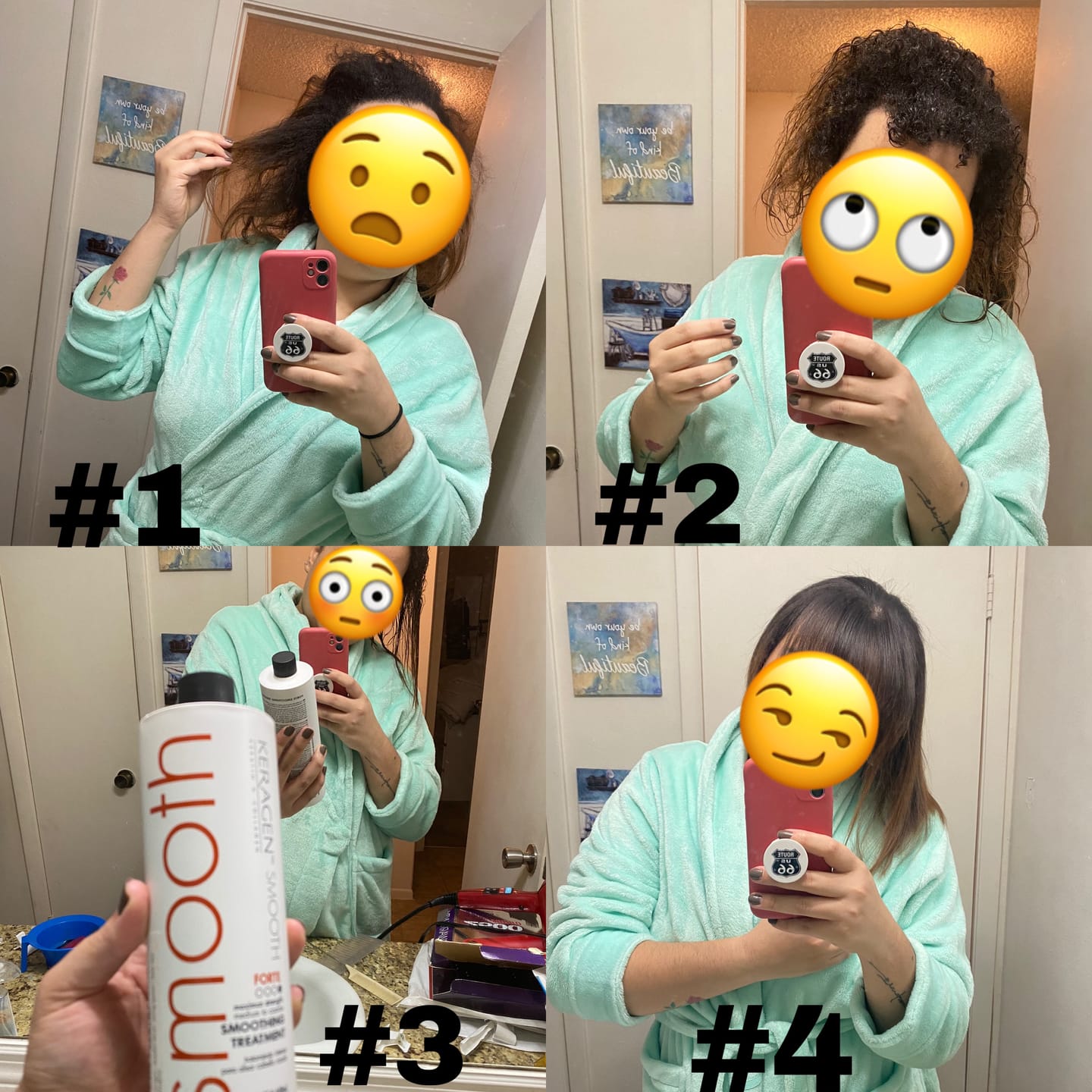 Customer photo review of KERAGEN - Brazilian Keratin Smoothing Treatment, Forte Treatment Frizz Control & Shine for Fine to Coarse Hair, Long-Lasting Results