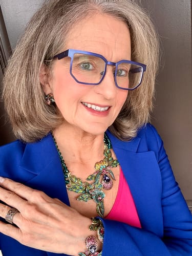 Customer photo review of HEIDI DAUS®"Jack In The Pulpit" Crystal Floral Button Earrings