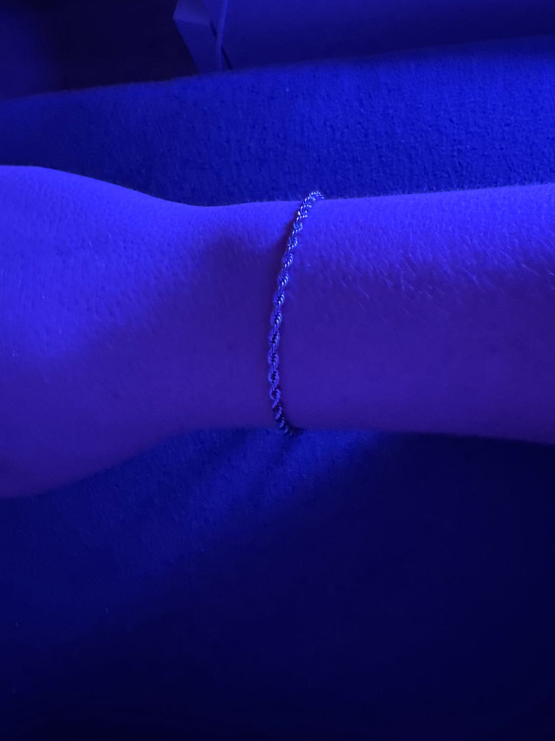 Customer photo review of CLEAN ROPE BRACELET. - 3MM WHITE GOLD