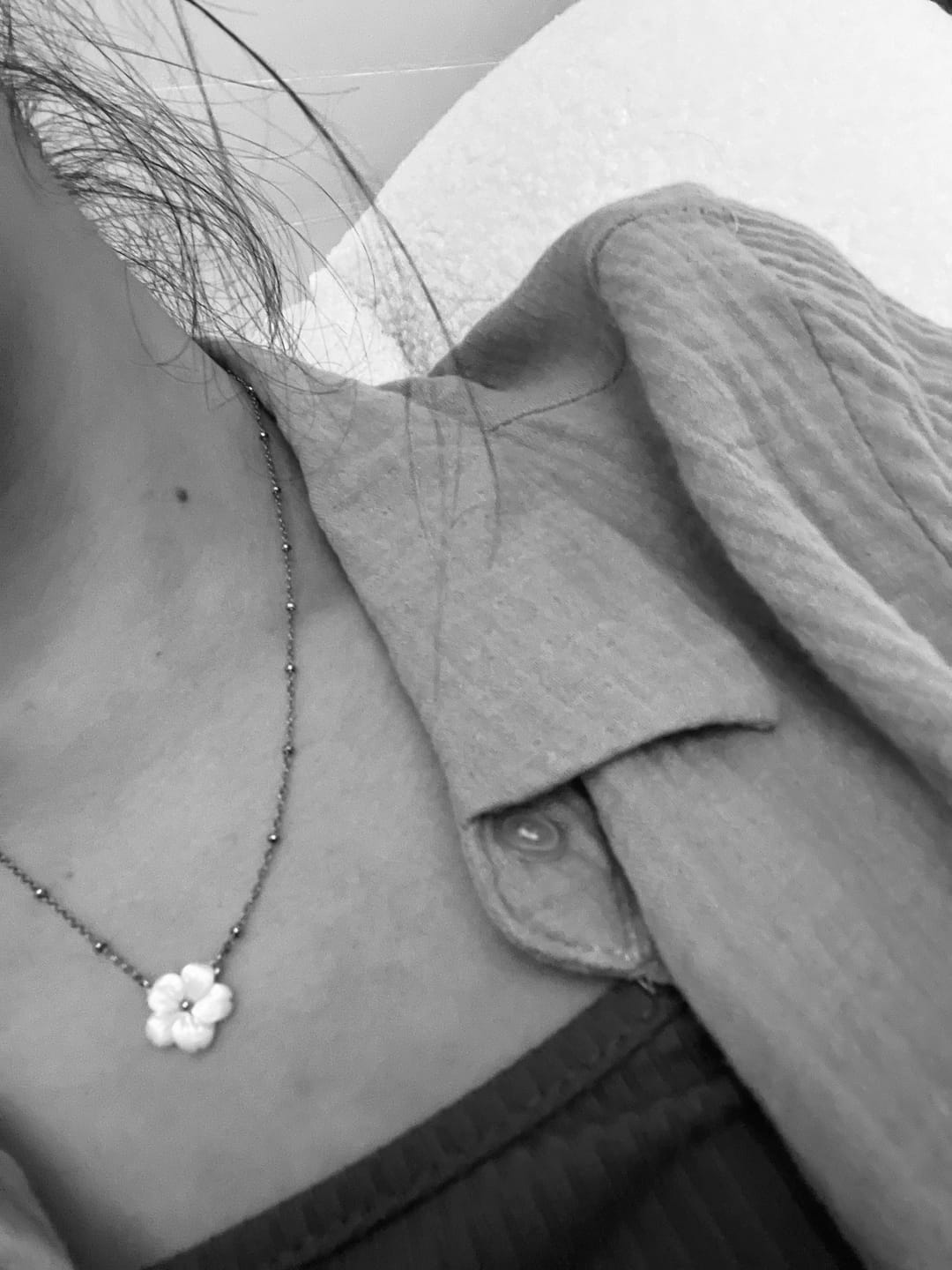Customer photo review of White Blossom Flower Necklace
