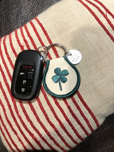 Customer photo review of Patch Keychain - Lucky Clover