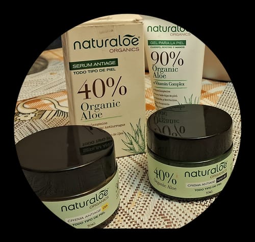 Customer photo review of Set Crema día antiage + Noche antiage + Gel Puro Aloe
