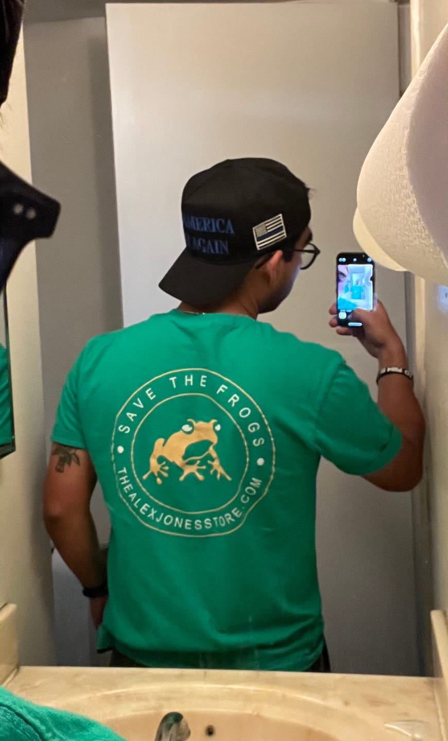 Customer photo review of Save The Frogs T-Shirt