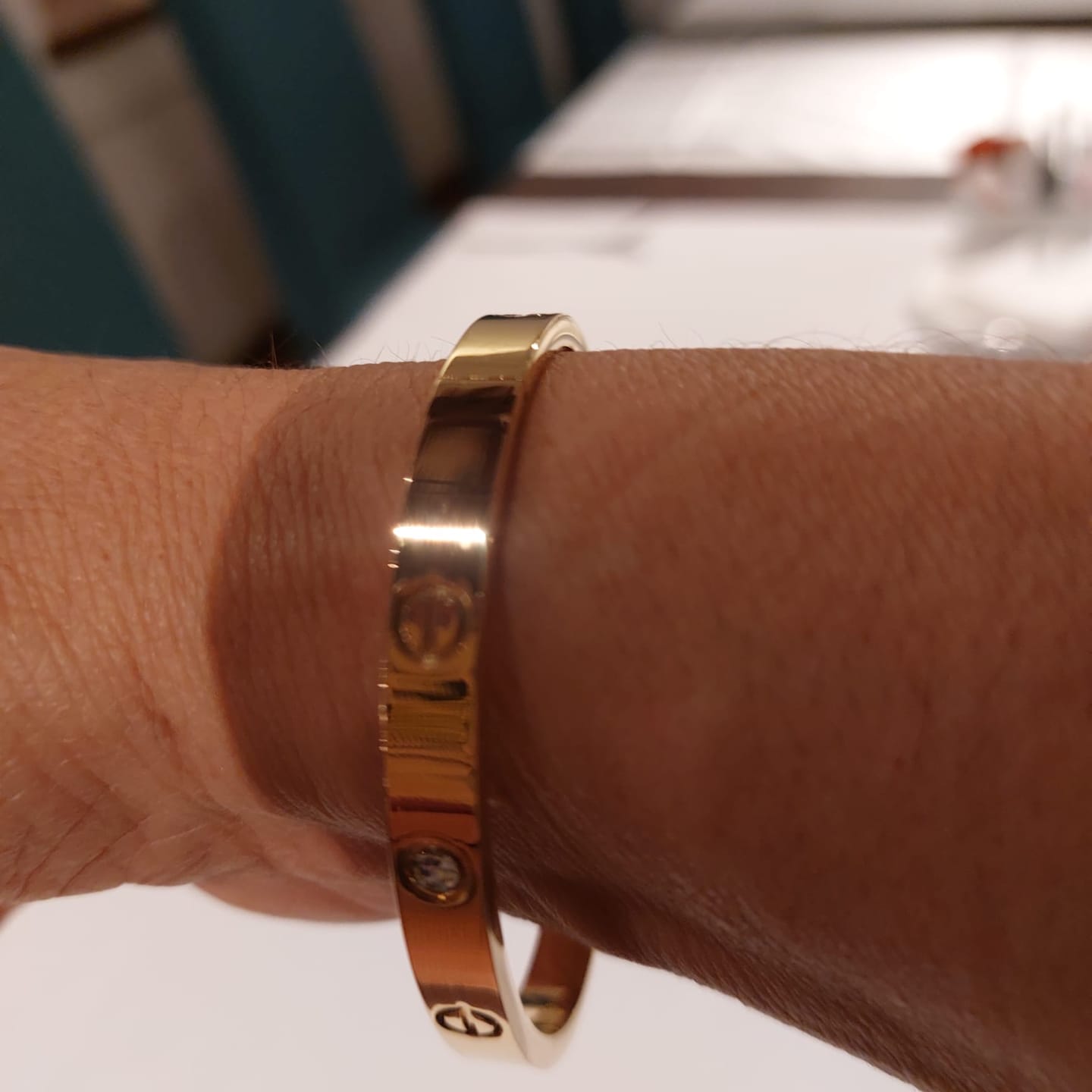 Customer photo review of Bratara Love - Auriu