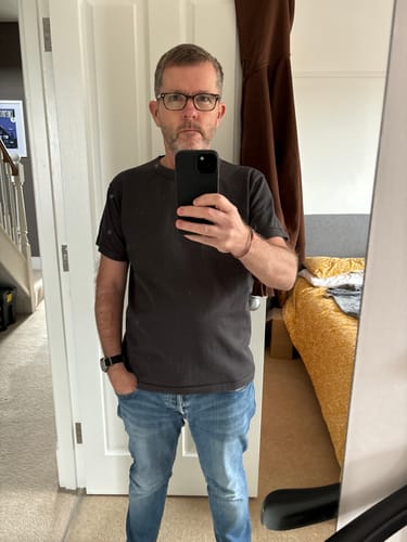 Customer photo review of Loopwheel Tubular Athletic T-Shirt - Vintage Black