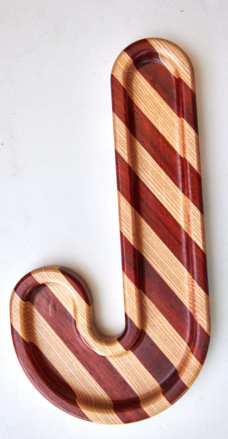 Customer photo review of 15.0x7.8" Candy Cane Tray 1 Acrylic Router Template [Limited Edition]