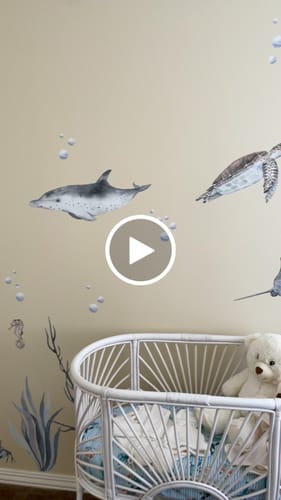 Customer video review of Ocean Wall Decal Set