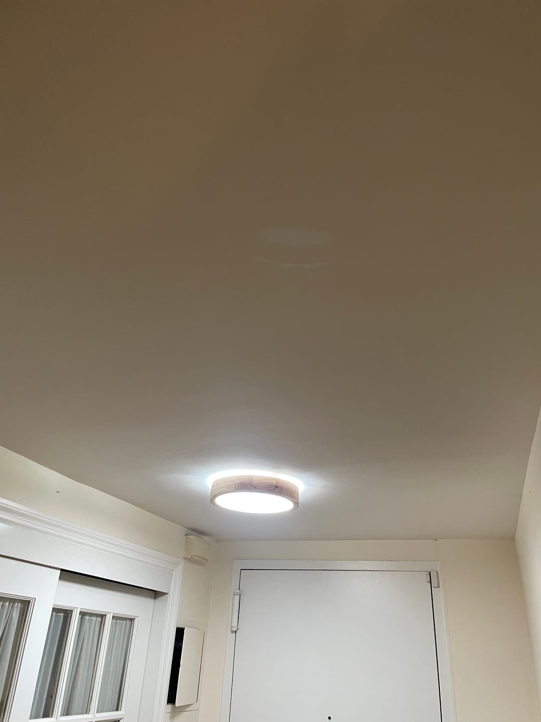 Customer photo review of Scandinavian Wooden Round LED Flush Mount