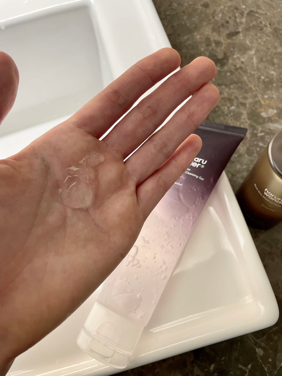 Customer photo review of BLACK RICE triple AHA gentle cleansing gel unscented 100ml