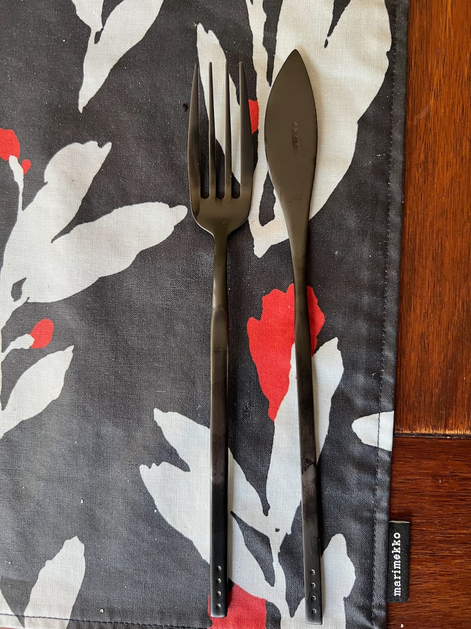 Customer photo review of Matte Black — 24pc Cutlery Set
