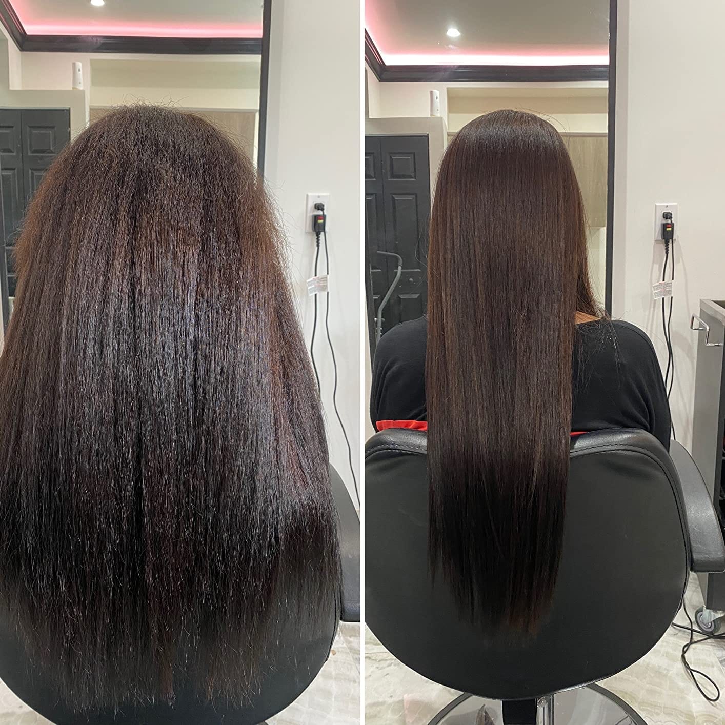 Customer photo review of KERAGEN - Brazilian Keratin Smoothing Treatment, Forte Treatment Frizz Control & Shine for Fine to Coarse Hair, Long-Lasting Results