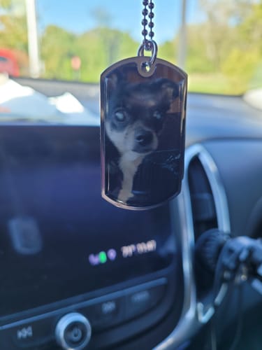 Customer photo review of Personalized Pet Keychain