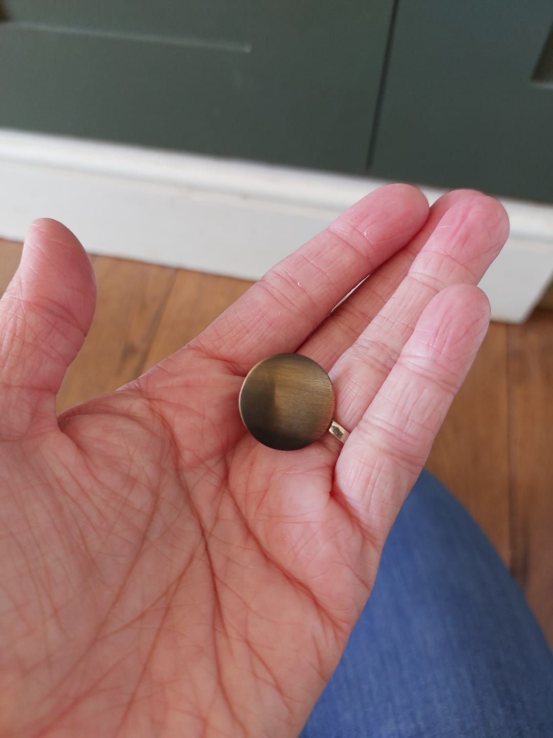 Customer photo review of Classic Aged Brass Cupboard Handles