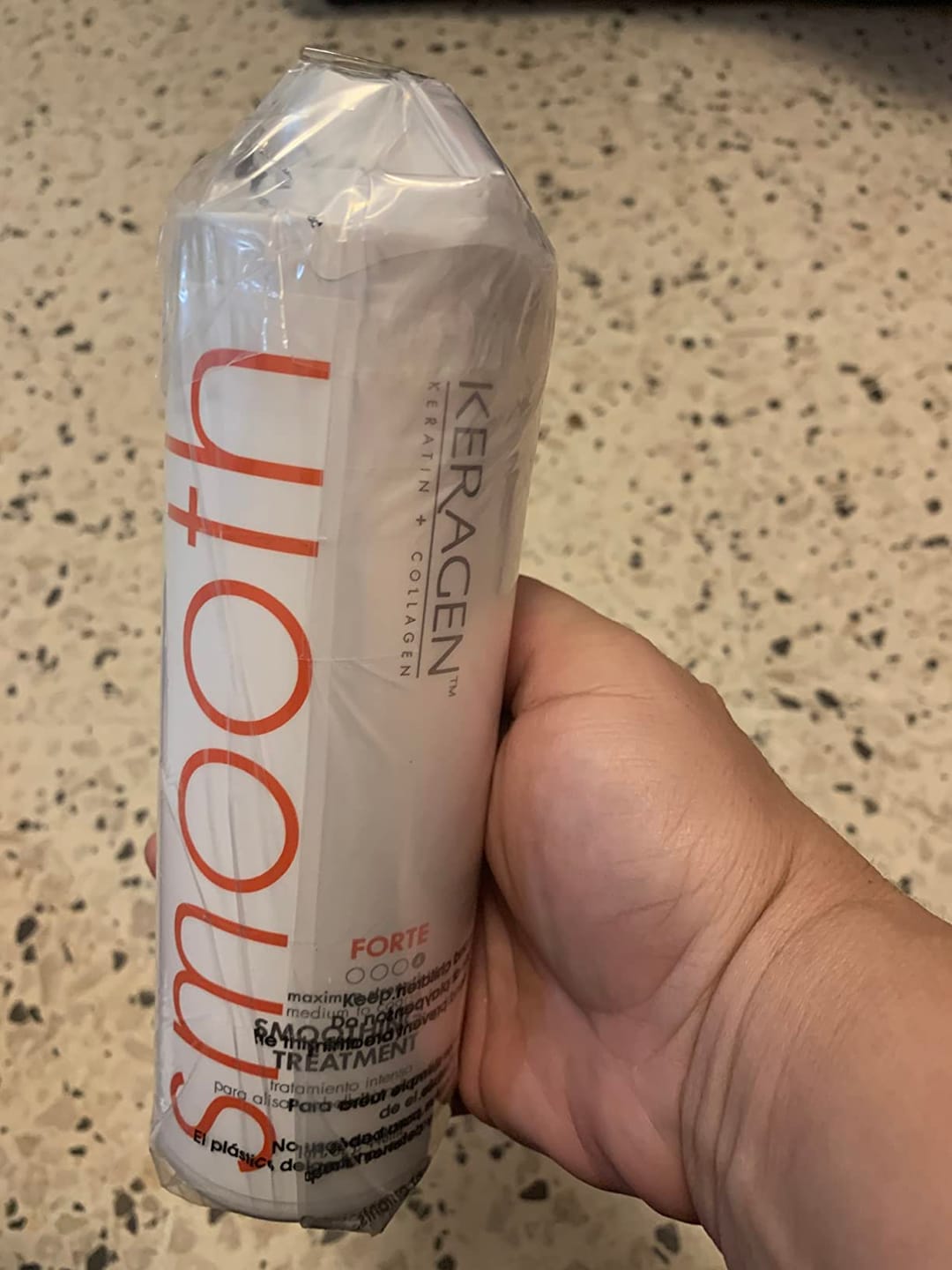 Customer photo review of KERAGEN - Brazilian Keratin Smoothing Treatment, Forte Treatment Frizz Control & Shine for Fine to Coarse Hair, Long-Lasting Results