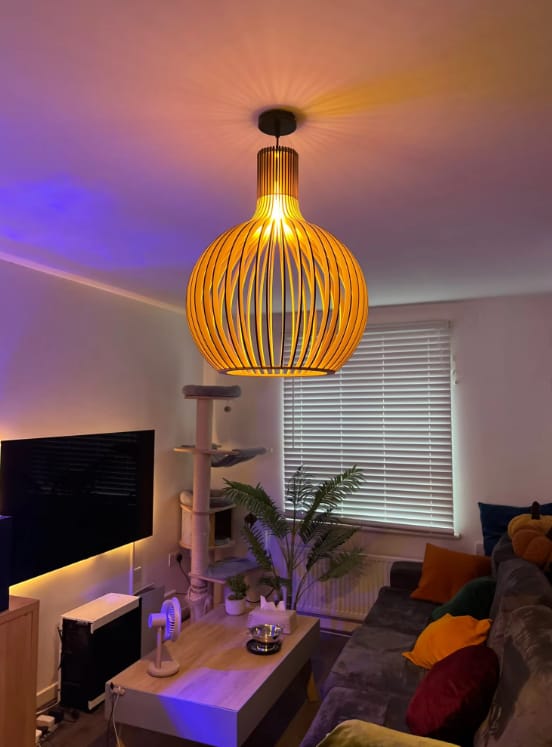 Customer photo review of Suspension en bois scandinave |  Balinaise