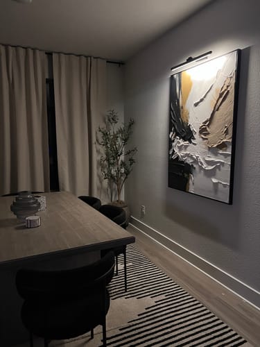 Customer photo review of Sculptural Strokes – Modern Textured Abstract Oil Painting on Canvas