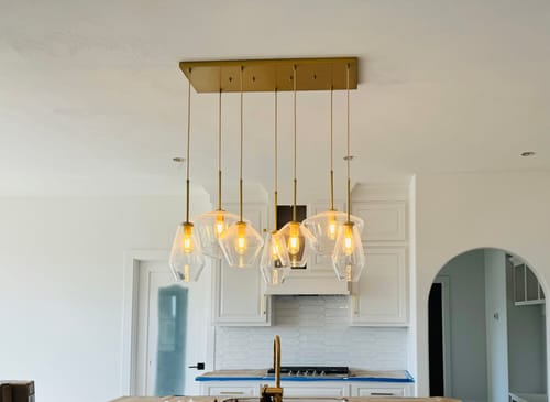 Customer photo review of 7-light Cluster Kitchen Island Pendant Lighting