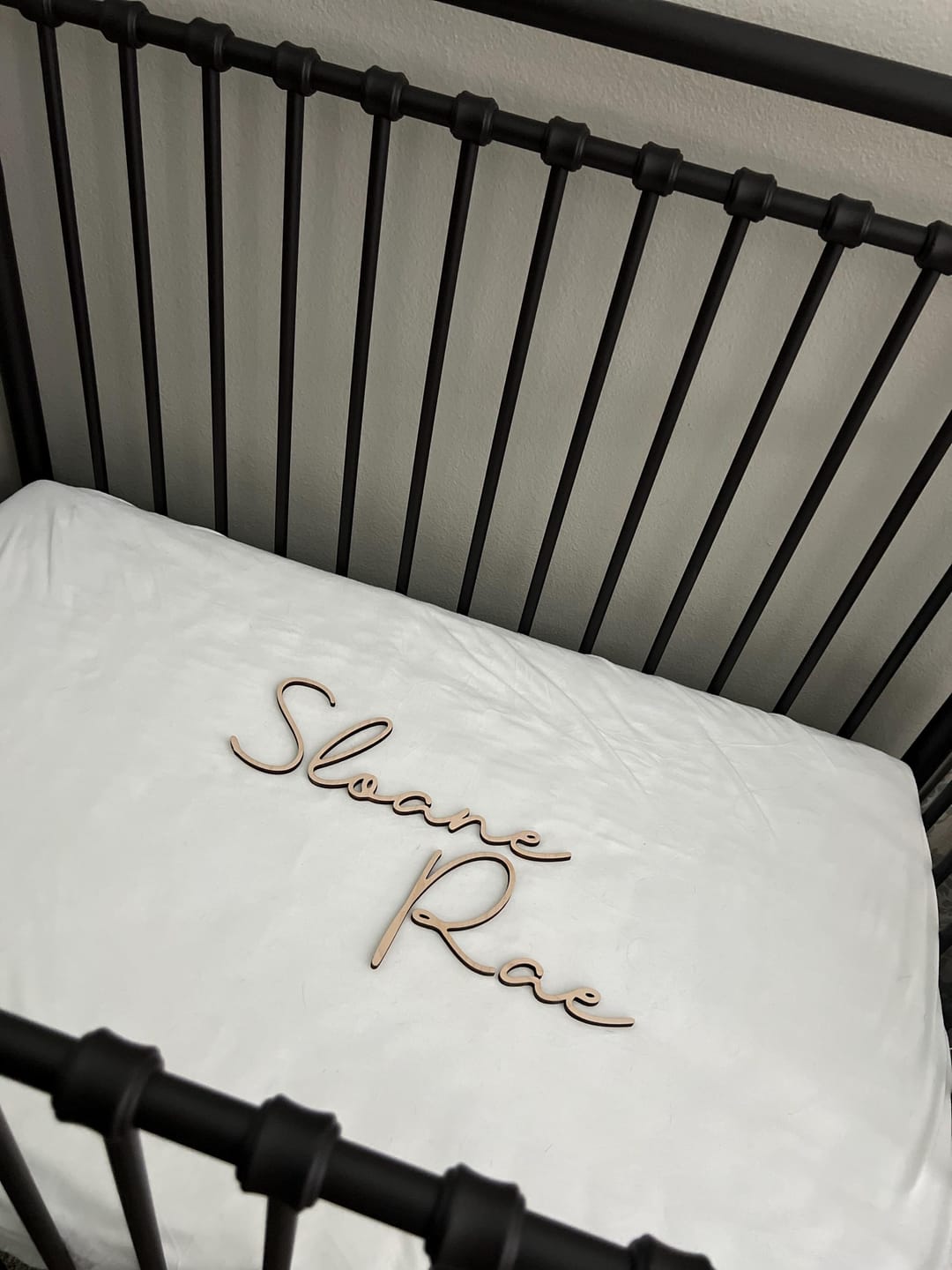 Customer photo review of Wood Name Sign