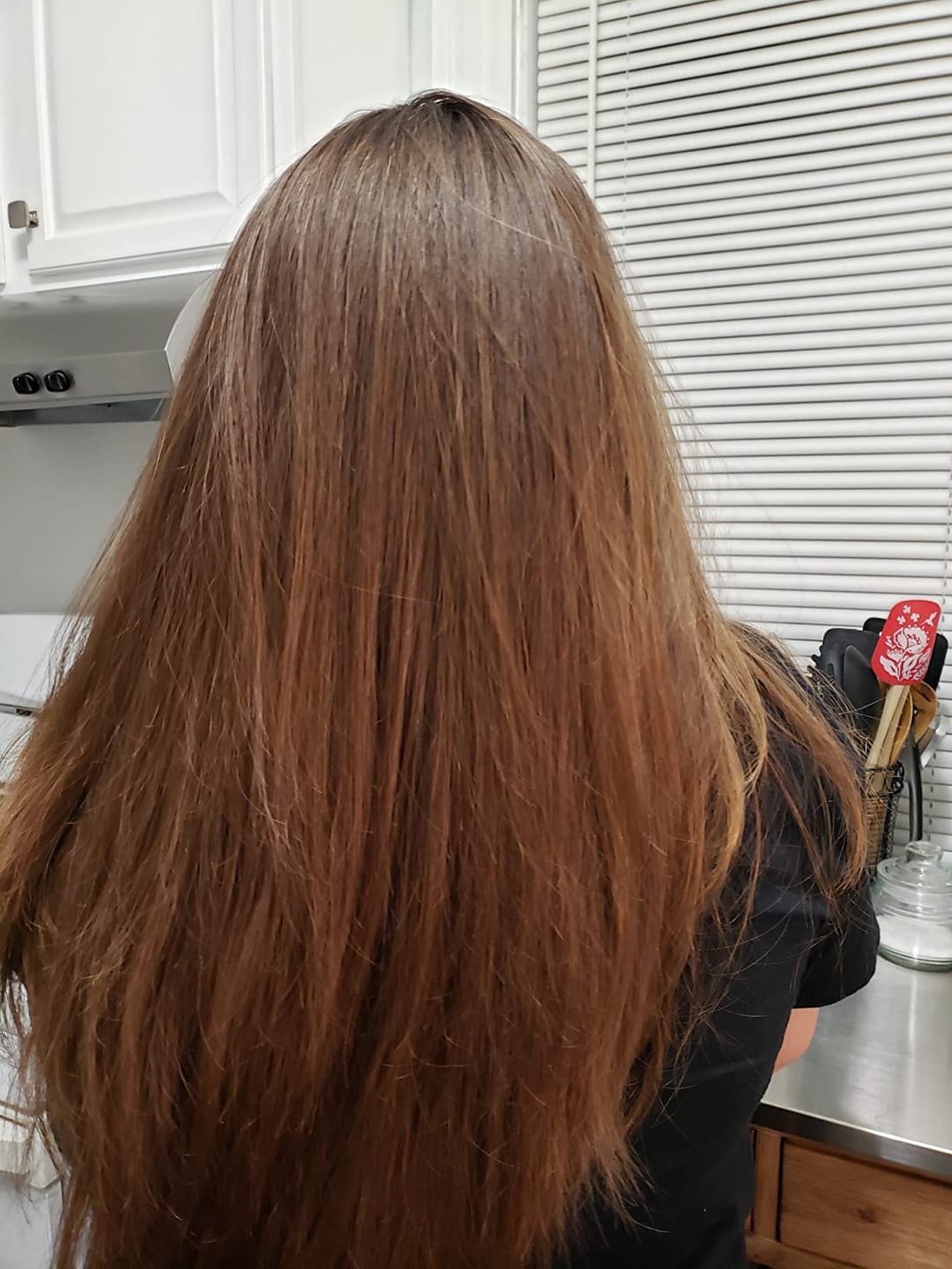 Customer photo review of KERAGEN - Brazilian Keratin Smoothing Treatment, Forte Treatment Frizz Control & Shine for Fine to Coarse Hair, Long-Lasting Results