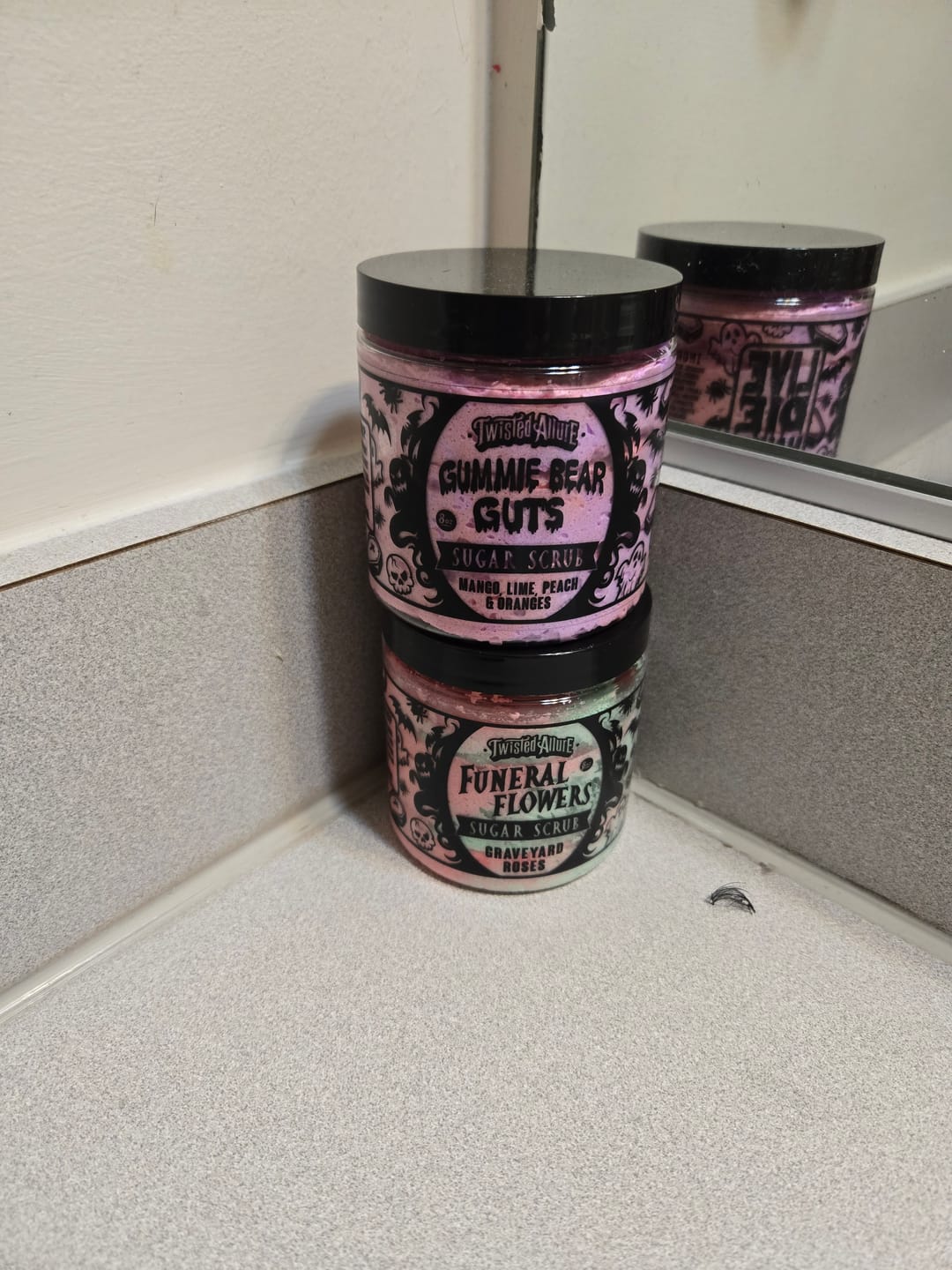 Customer photo review of Funeral Flowers Sugar Scrub