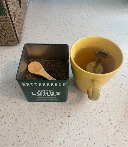 Customer photo review of Mullein Tea Tin