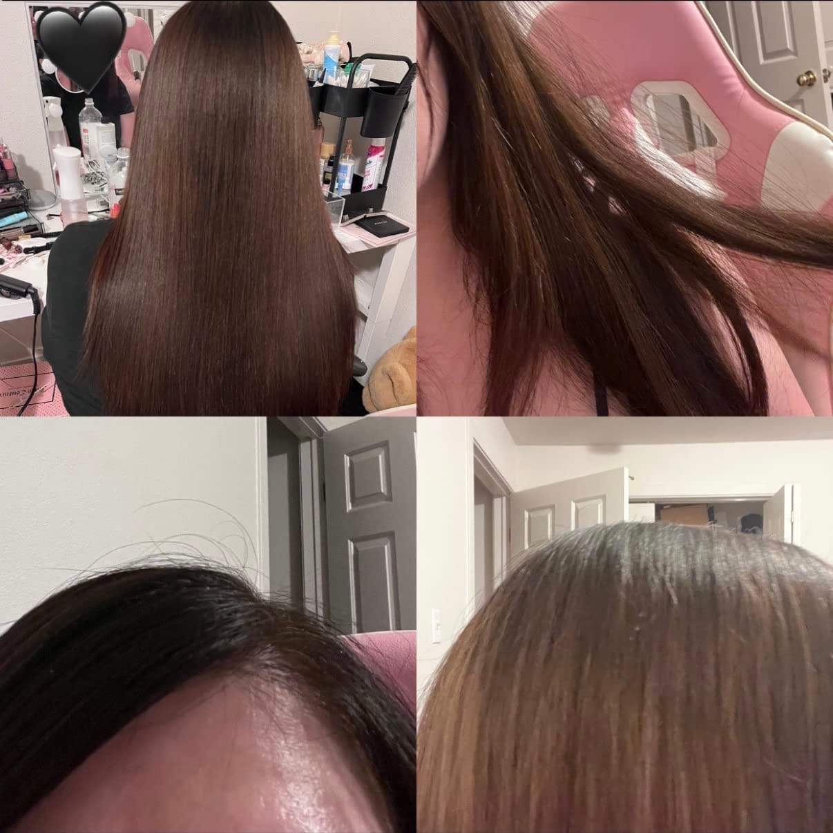 Customer photo review of KERAGEN - Brazilian Keratin Smoothing Treatment, Forte Treatment Frizz Control & Shine for Fine to Coarse Hair, Long-Lasting Results