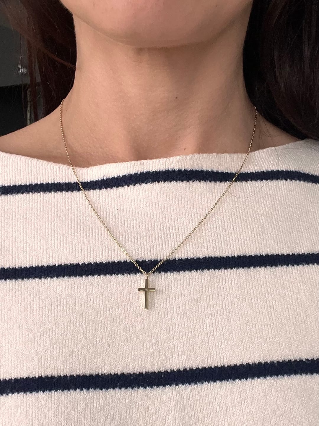 Customer photo review of Cross Necklace