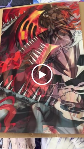 Customer video review of 3D Transition [Chainsaw Transformation] Lenticular Print