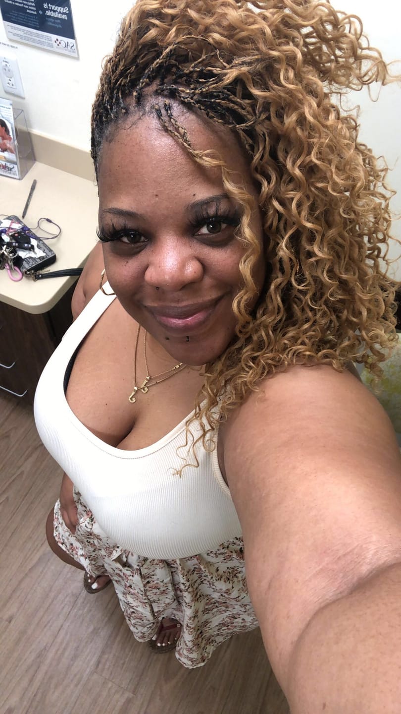 Customer photo review of Sensationnel Premium Too Human Hair Blend 2X Bulk Braids -2X WATER WAVE BULK 18"