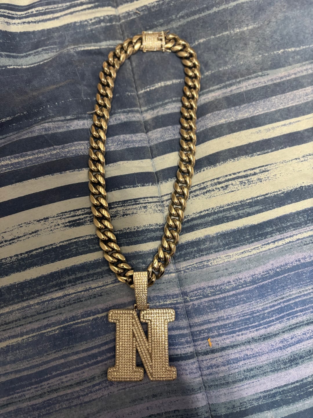 Customer photo review of Custom Letter Pendant