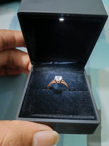 Customer photo review of 1ct Classic Solitaire Engagement Ring (Semi Machine Made)