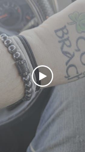 Customer video review of Deal 33% off ! 00 Buck Magnetic Hematite Titanium Bracelet : Helps Pair Veterans With A Service Dog Or Shelter Dog