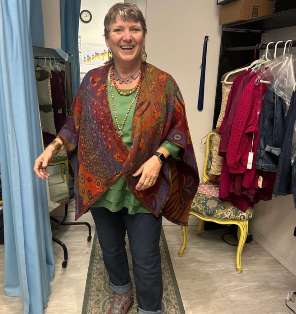 Customer photo review of Classic Cape~Plum color