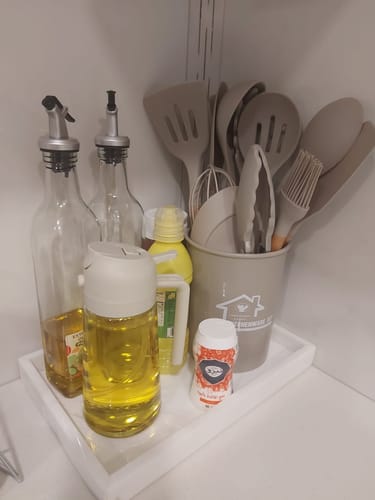 Customer photo review of Jazz White Marble Rectangular Large Tray RHD880