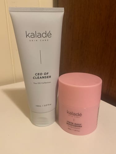 Customer photo review of Cleanse & Moisturise Bundle