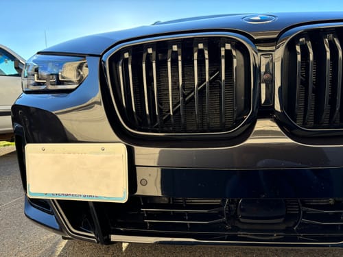 Customer photo review of 2020-Up BMW F97 X3M Tow Hook License Plate Mount Bracket