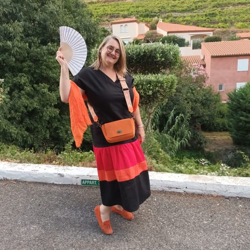 Avis photo d'un client sur Robe Gitane - lin noire crépuscule